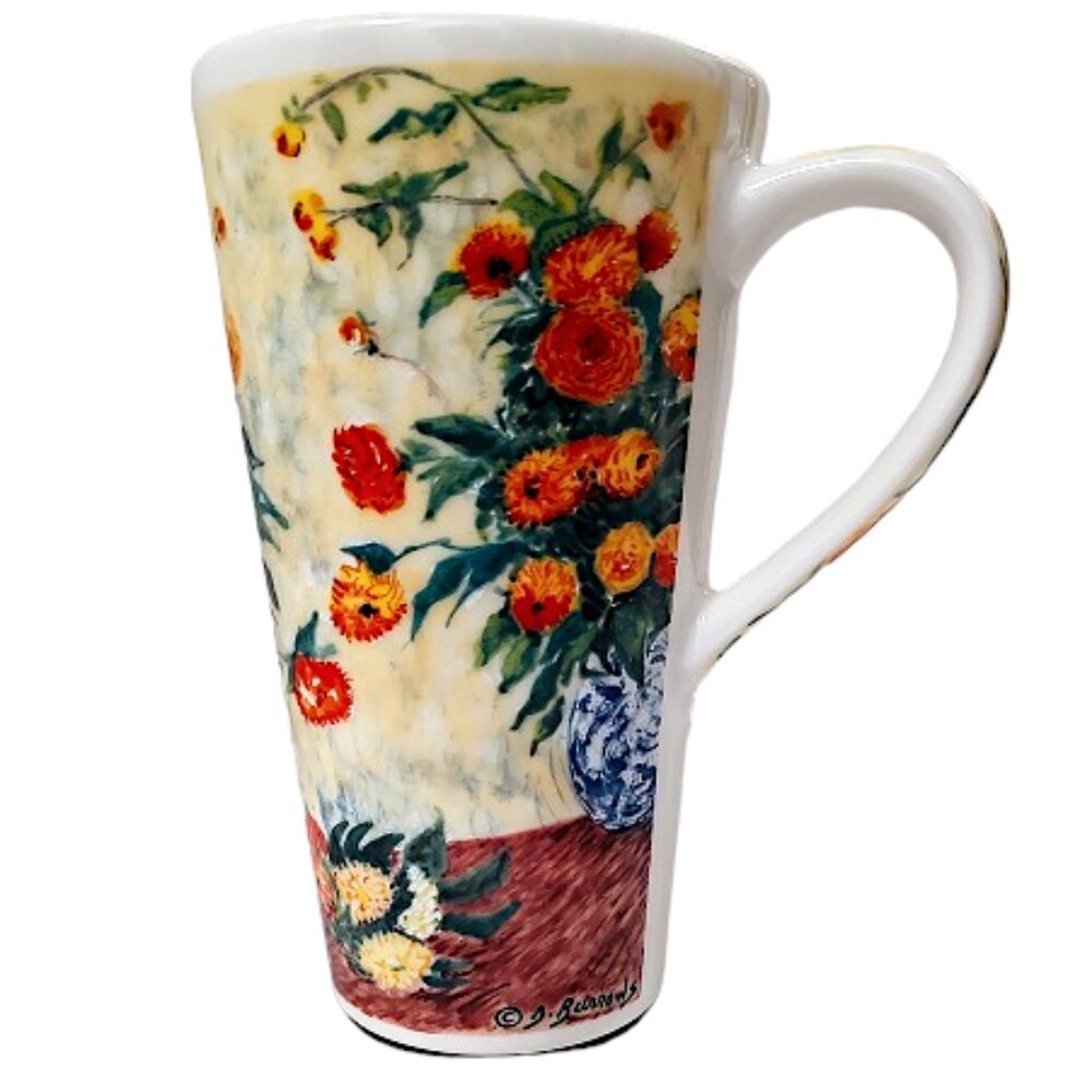 Chaleur Master Series D. Burrows Monet Ceramic Tall Travel Mug with Lid